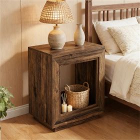 Wooden side table, square side table, coffee table, bedside table, storage capacity