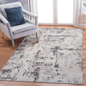 PAYAS Collection 6X9 Cream / Brown / Abstract Area Rug