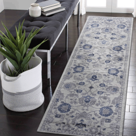 MARFI Collection 2X8 Blue / Silver / Oriental Runner Rug