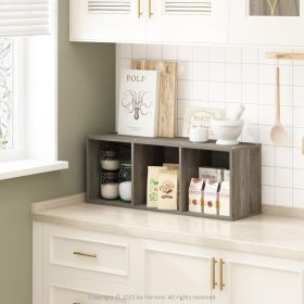 Pasir 3-Tier No Tool Assembly Open Shelf Bookcase, French Oak