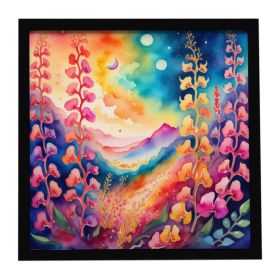 Colorful Snapdragon Framed Metal Print Bathroom, Kitchen, Office, Home Decor Wall Art Ready to Hang, Square, 8X8