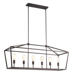 5 light linear pendant light