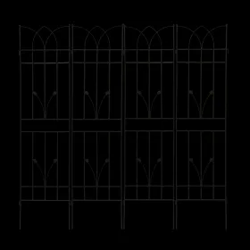 4 Pack Metal Garden Trellis 71" X 17.7" Rustproof Trellis For Climbing Plants Outdoor Flower Support (Option: Black)